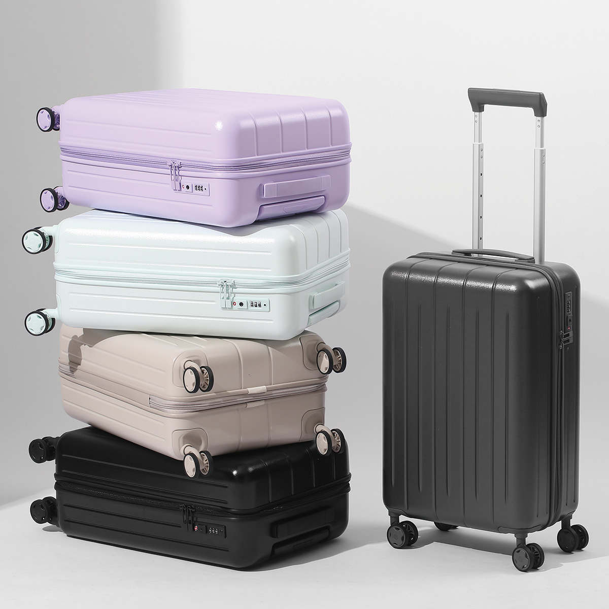 20 Inch PC Hard Shell Luggage  - đánh giá và giá Spinner Wheel Rolling Suitcase 20 Inch