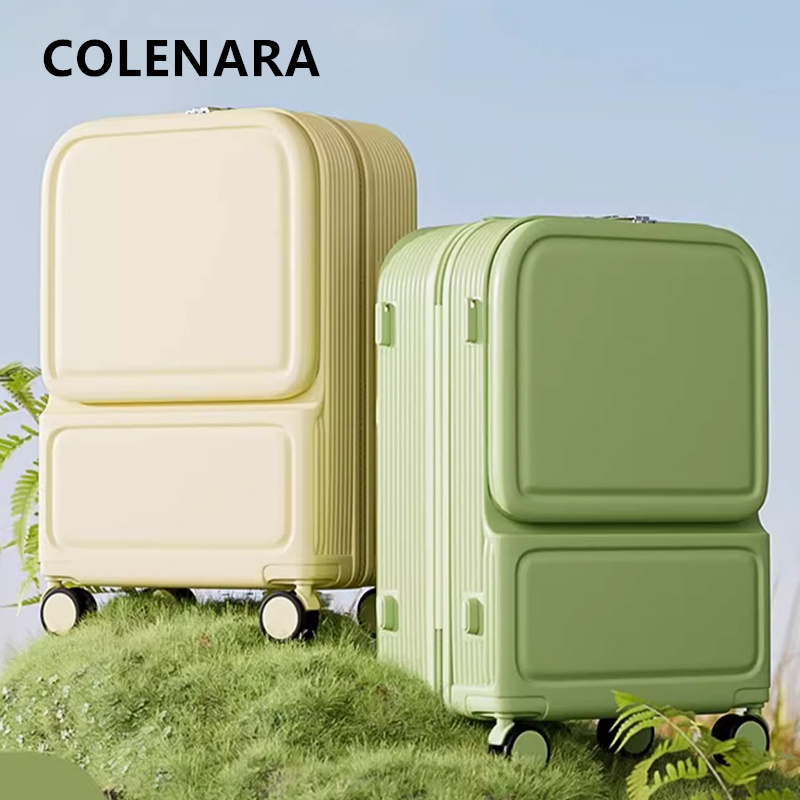 COLENARA ABS+PC Suitcase Front - đánh giá và giá Front Opening Laptop Luggage 24 Inch