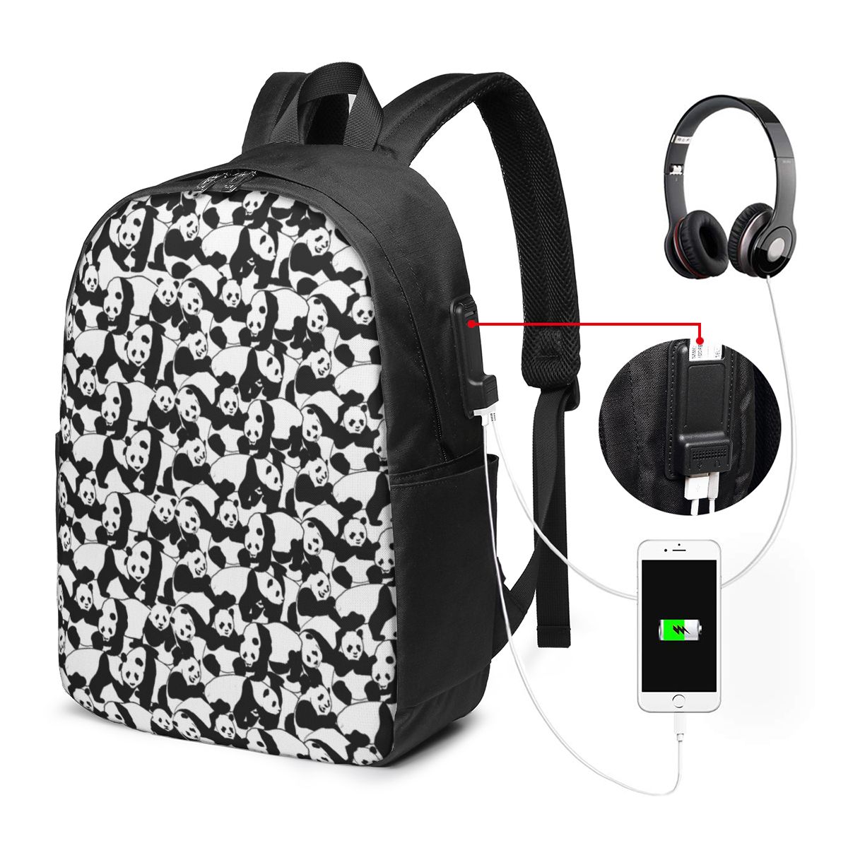 Panda Pattern Backpack Travel  - đánh giá và giá Backpacks